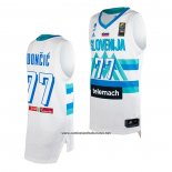 Camiseta Slovenia Luka Doncic #77 Tokyo 2021 Blanco2