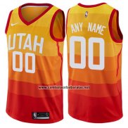 Camiseta Utah Jazz Ciudad 2017-18 Nike Personalizada Amarillo
