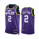 Camiseta Utah Jazz Collin Sexton #2 Classic 2023-24 Violeta