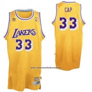 Camiseta Apodo Los Angeles Lakers CAP #33 Amarillo