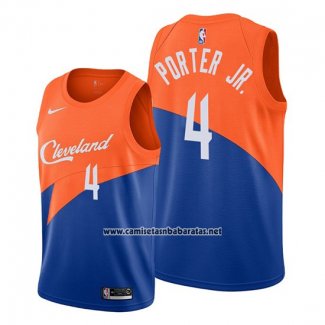 Camiseta Cleveland Cavaliers Kevin Porter Jr.#4 Ciudad 2019-20 Azul
