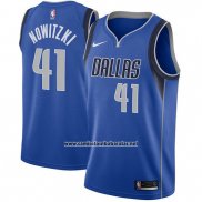 Camiseta Dallas Mavericks Dirk Nowitzki #41 2017-18 Azul