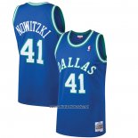 Camiseta Dallas Mavericks Dirk Nowitzki #41 Mitchell & Ness 1998-99 Azul