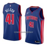 Camiseta Detroit Pistons Jameer Nelson #41 Icon 2018 Azul