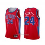 Camiseta Detroit Pistons Jamorko Pickett #24 Ciudad 2021-22 Rojo