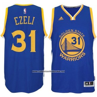 Camiseta Golden State Warriors Festus Ezeli #31 Azul