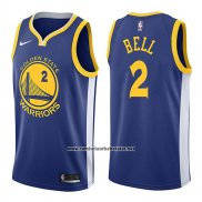 Camiseta Golden State Warriors Jordan Bell #2 Icon 2017-18 Azul