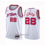 Camiseta Houston Rockets Alalperen Sengun #28 Ciudad 2023-24 Blanco