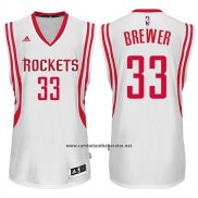 Camiseta Houston Rockets Corey Brewer #33 Blanco