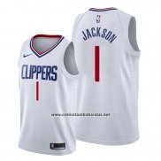 Camiseta Los Angeles Clippers Reggie Jackson #1 Association 2019-20 Blanco