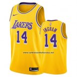 Camiseta Los Angeles Lakers Brandon Ingram #14 Icon 2018 Amarillo