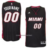 Camiseta Miami Heat Adidas Personalizada Negro