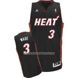 Camiseta Miami Heat Dwyane Wade #3 Negro