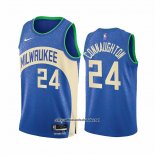 Camiseta Milwaukee Bucks Pat Connaughton #24 Ciudad 2023-24 Azul