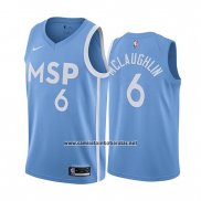 Camiseta Minnesota Timberwolves Jordan Mclaughlin #6 Ciudad Edition Azul