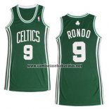 Camiseta Mujer Boston Celtics Rajon Rondo #9 Verde