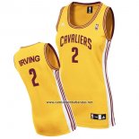 Camiseta Mujer Cleveland Cavaliers Kyrie Irving #2 Amarillo