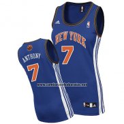 Camiseta Mujer New York Knicks Carmelo Anthony #7 Azul