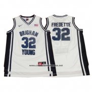 Camiseta NCAA Brigham Young University Jimmer Fredette #32 Blanco