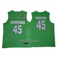 Camiseta NCAA Michigan State Spartans Denzel Valentine #45 Verde