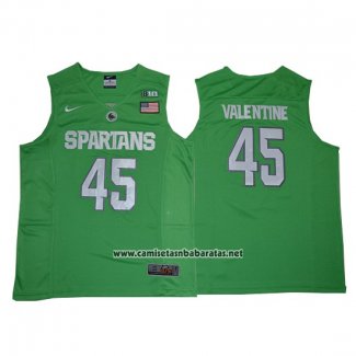Camiseta NCAA Michigan State Spartans Denzel Valentine #45 Verde