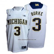 Camiseta NCAA Michigan State Spartans Trey Burke #3 Blanco