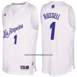 Camiseta Navidad 2016 Los Angeles Lakers D'Angelo Russell #1 Blanco