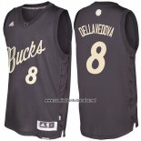 Camiseta Navidad 2016 Milwaukee Bucks Matthew Dellavedova #8 Negro