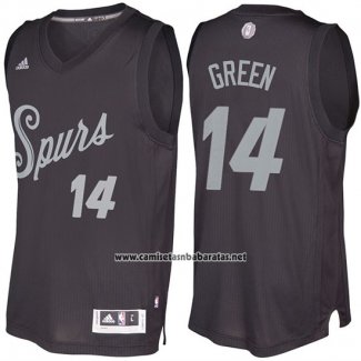 Camiseta Navidad 2016 San Antonio Spurs Danny Green #14 Negro