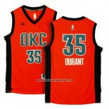 Camiseta Oklahoma City Thunder Kevin Durant #35 Naranja
