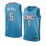Camiseta Oklahoma City Thunder Markieff Morris #5 Ciudad 2018-19 Azul