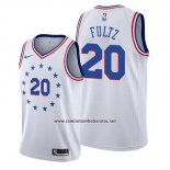 Camiseta Philadelphia 76ers Markelle Fultz #20 Earned Blanco