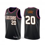 Camiseta Phoenix Suns Dario Saric #20 Ciudad 2019-20 Negro