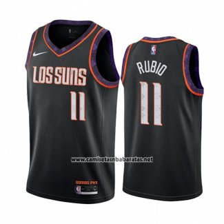 Camiseta Phoenix Suns Ricky Rubio #11 Ciudad Negro