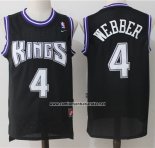 Camiseta Sacramento Kings Chris Webber #4 Retro Negro