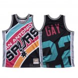 Camiseta San Antonio Spurs Rudy Gay #22 Mitchell & Ness Big Face Negro