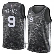 Camiseta San Antonio Spurs Tony Parker #9 Ciudad 2018 Gris