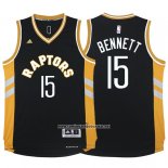 Camiseta Toronto Raptors Anthony Bennett #15 Negro Oro