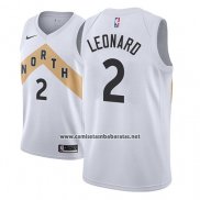 Camiseta Toronto Raptors Kawhi Leonard #2 Ciudad 2018 Blanco