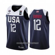 Camiseta USA Myles Turner #12 2019 FIBA Basketball World Cup Azul