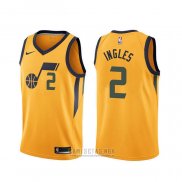 Camiseta Utah Jazz Joe Ingles #2 Statement Amarillo