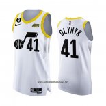 Camiseta Utah Jazz Kelly Olynyk #41 Association Autentico 2022-23 Blanco