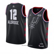 Camiseta All Star 2019 San Antonio Spurs Lamarcus Aldridge #12 Negro