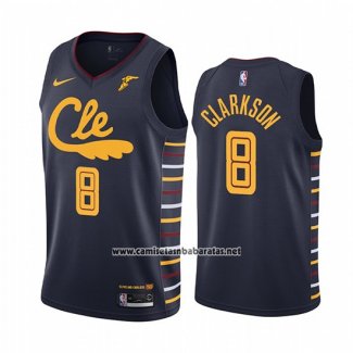 Camiseta Cleveland Cavaliers Jordan Clarkson #8 Ciudad Azul