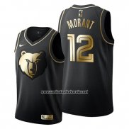 Camiseta Golden Edition Memphis Grizzlies Ja Morant #12 Negro