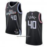 Camiseta Los Angeles Clippers Ivica Zubac #40 Ciudad 2022-23 Negro