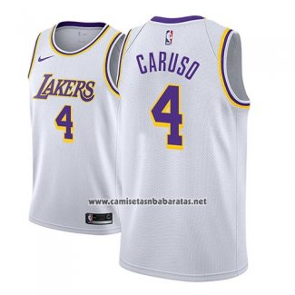 Camiseta Los Angeles Lakers Alex Caruso #4 Association 2018-19 Blanco