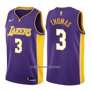 Camiseta Los Angeles Lakers Isaiah Thomas #3 Statement 2017-18 Violeta