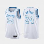 Camiseta Los Angeles Lakers Kobe Bryant #24 Ciudad 2020-21 Blanco