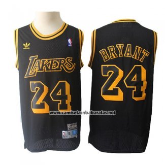 Camiseta Los Angeles Lakers Kobe Bryant #24 Retro Hardwood Classics Negro